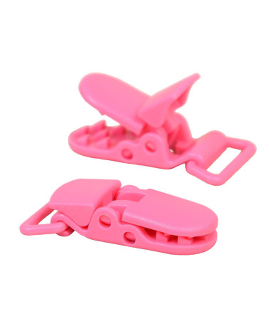 Set of 4 plastic buckles 25x42mm pink