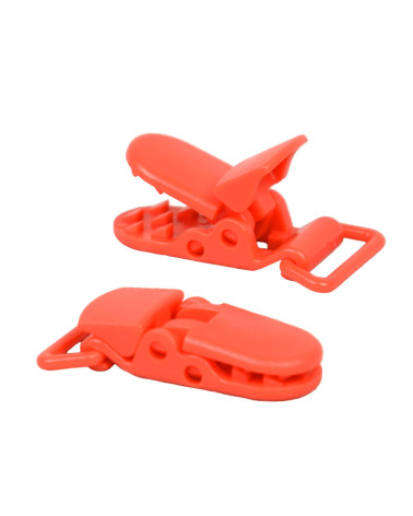 Set mit 4 Kunststoffschnallen 25x42mm rot