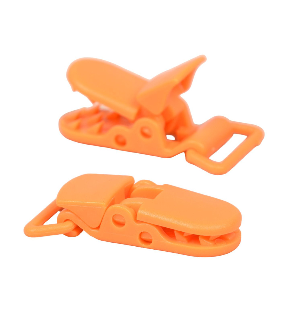 Lot de 4 boucles plastique 25x42mm orange