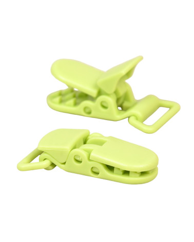 Set di 4 fibbie in plastica 25x42mm verde anice