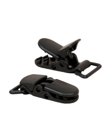 Set of 4 plastic buckles 25x42mm black
