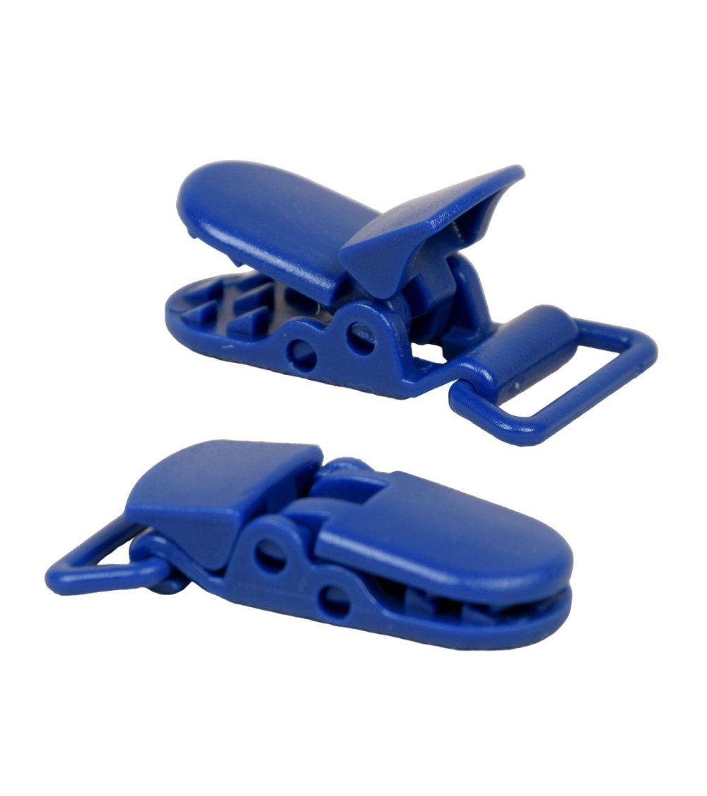 Lot de 4 boucles plastique 25x42mm bleu marine