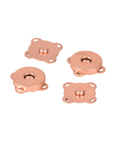 Set of 2 bronze sewing magnet fasteners