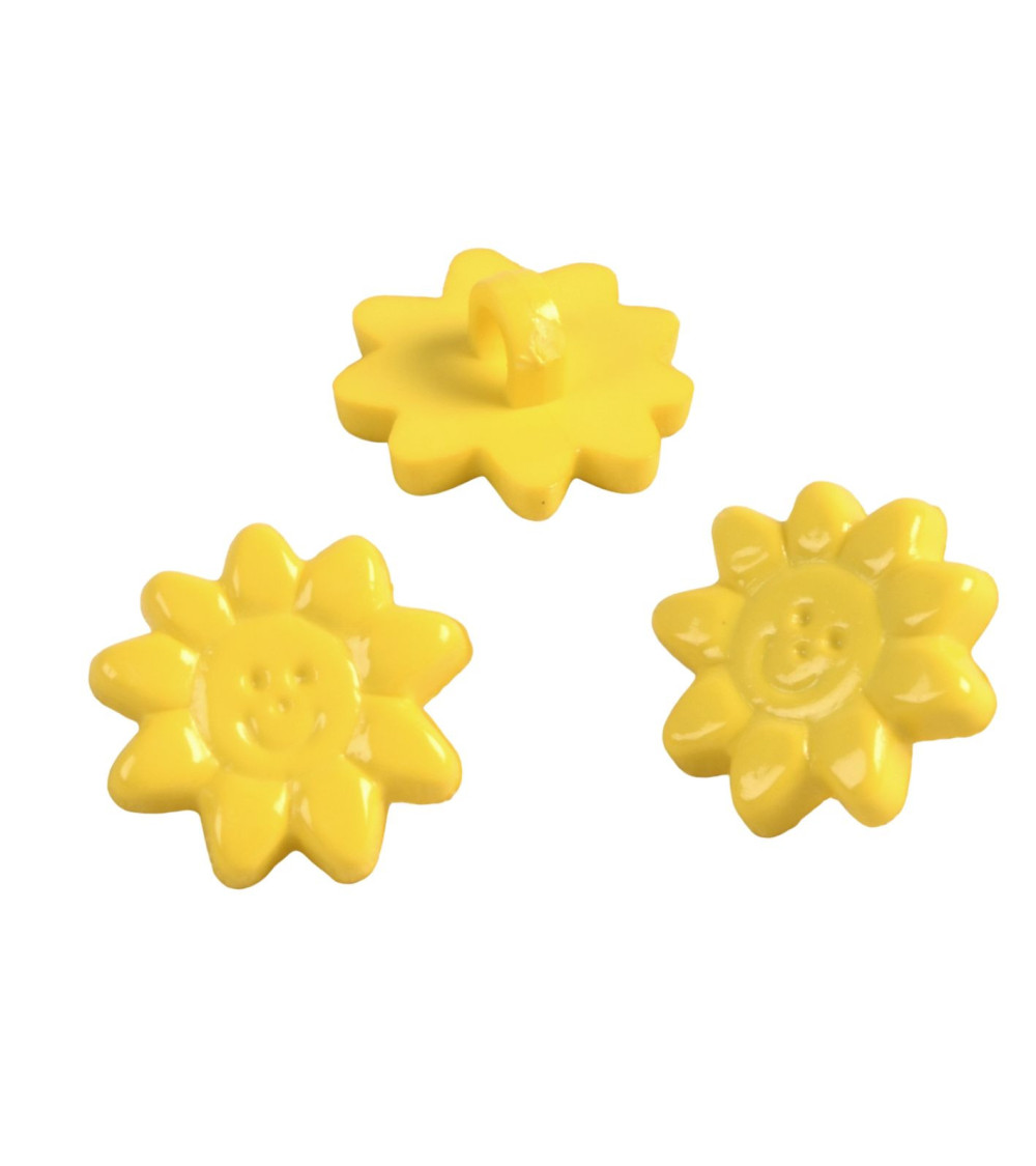 Bouton enfant soleil jaune 0mm