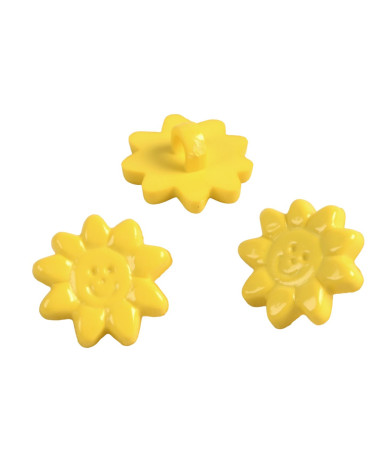 Bouton enfant soleil jaune 0mm