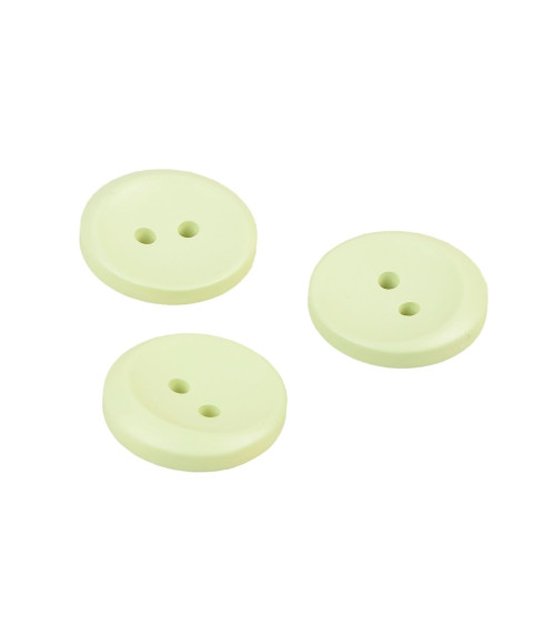 Bouton 2 trous rond bleu pétrole 17mm