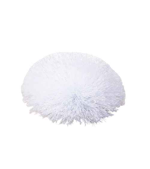 Broche fleur fluffly 7cm blanc