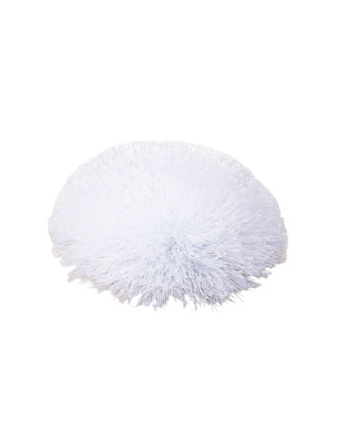 Fluffly flower brooch 7cm white