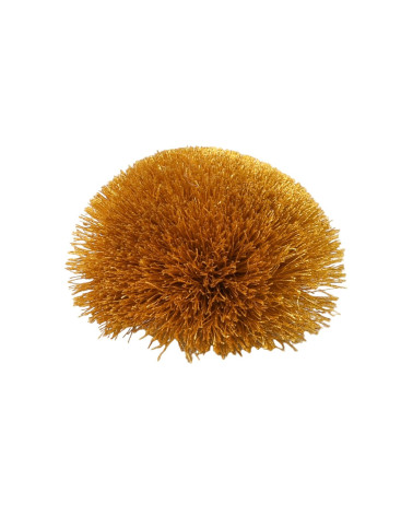 Fluffly flower brooch 7cm mustard yellow