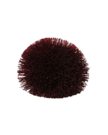 Fluffly flower brooch 7cm burgundy red
