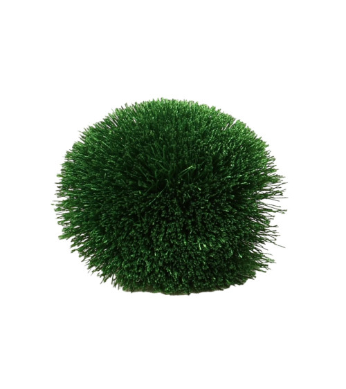 Broche fleur fluffly 7cm vert