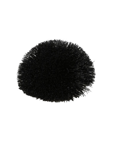 Fluffly flower brooch 7cm black