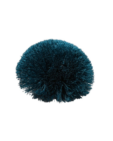 Fluffly flower brooch 7cm petrol blue