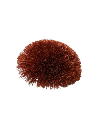 Fluffly Blumenbrosche 7cm rostorange
