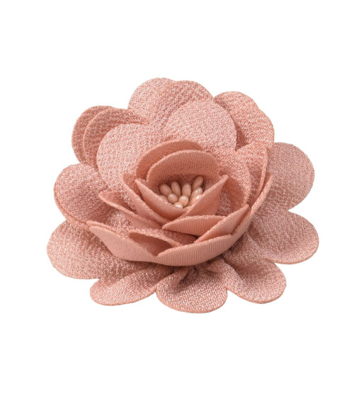 Flower brooch 8.5cm pink