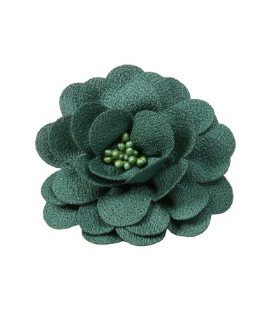 Flower brooch 8.5cm green