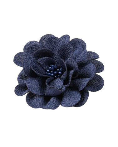 8.5cm navy blue flower brooch