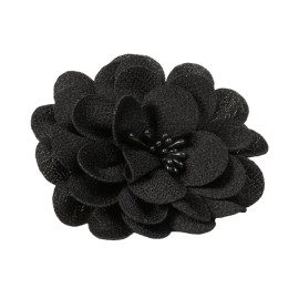 Broche fleur 8,5cm noir