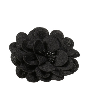 Blumenbrosche 8,5cm schwarz