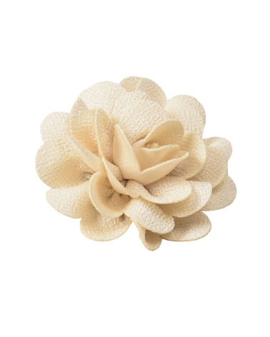 Blumenbrosche 8,5cm Elfenbein
