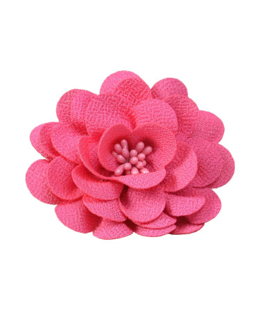 Broche de flores 8,5 cm rosa neón