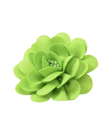 Broche fleur 8,5cm vert fluo