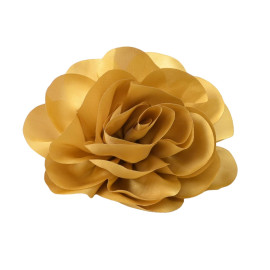 Broche fleur 11cm jaune doré