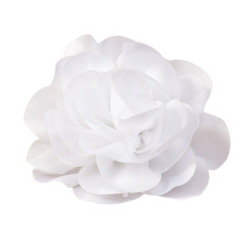 Broche fleur 11cm blanc