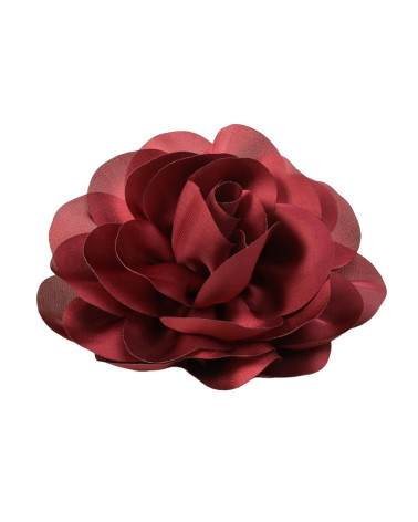 Flower brooch 11cm burgundy red
