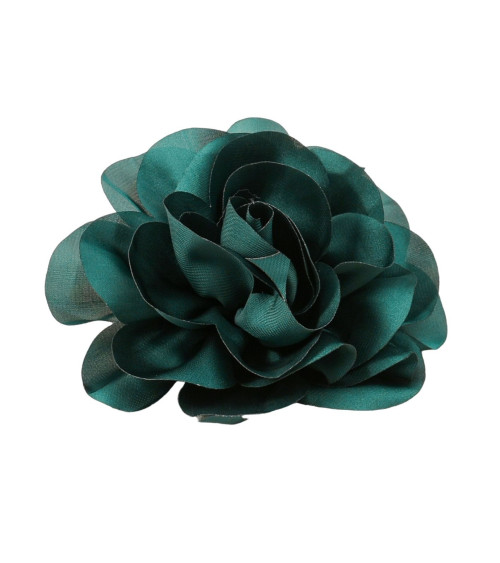 Broche fleur 11cm vert