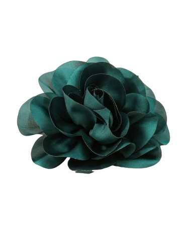 Flower brooch 11cm green
