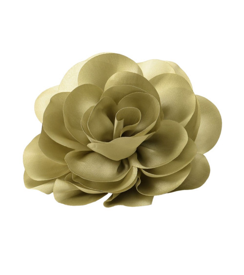 Flower brooch 11cm khaki green