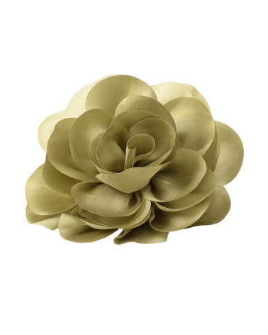 Flower brooch 11cm khaki green