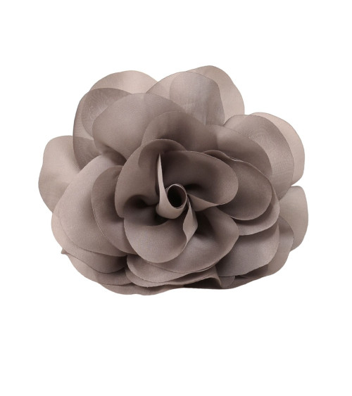 Broche fleur 11cm gris