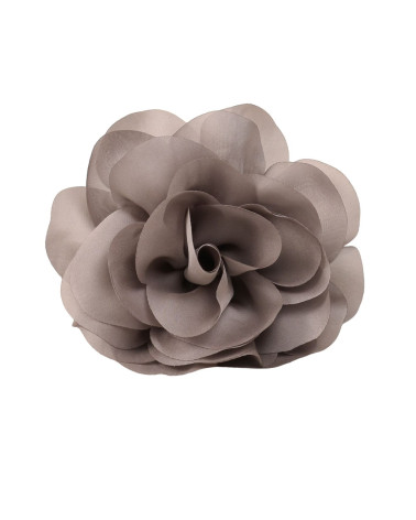Spilla fiore 11 cm grigia