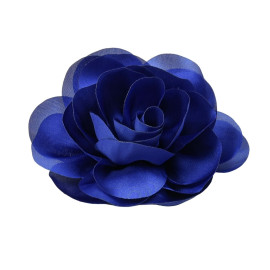 Broche fleur 11cm bleu