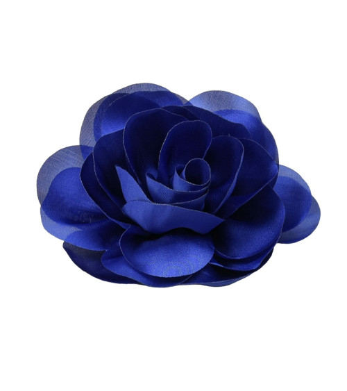 Broche fleur 11cm bleu