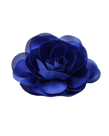 Blumenbrosche 11cm blau