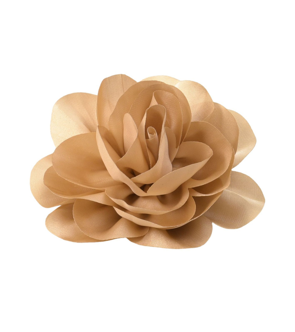 Broche fleur 11cm beige