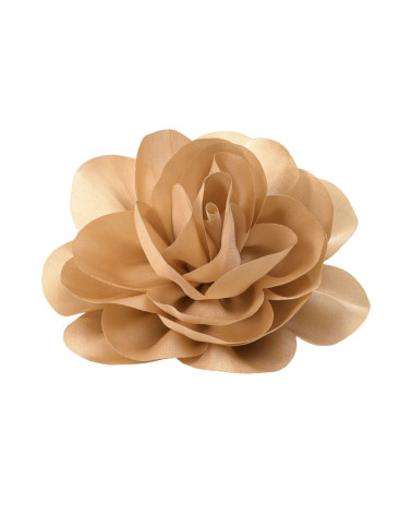 Blumenbrosche 11cm beige