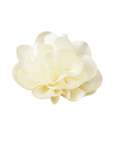 Flower brooch 11cm ivory