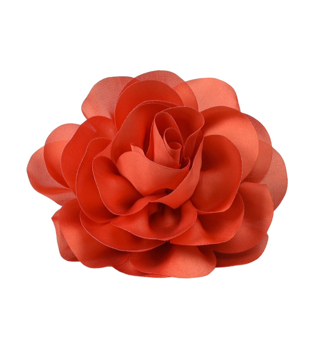 Broche fleur 11cm orange