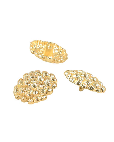 Set of 6 gold buttons 22mm