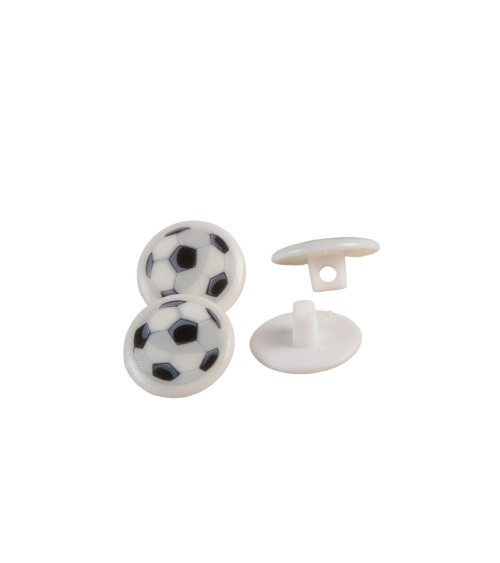 Set of 6 children's football tail buttons 15mm