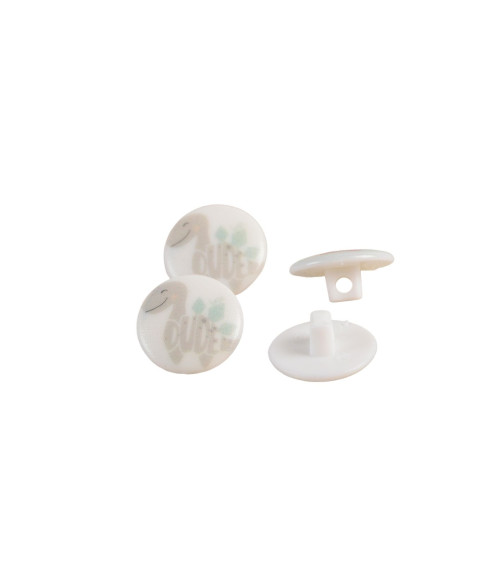 Lot de 6 boutons enfants queue dinosaure dude 15mm