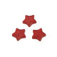 Lot de 6 boutons 2 trous étoile rouge 13mm