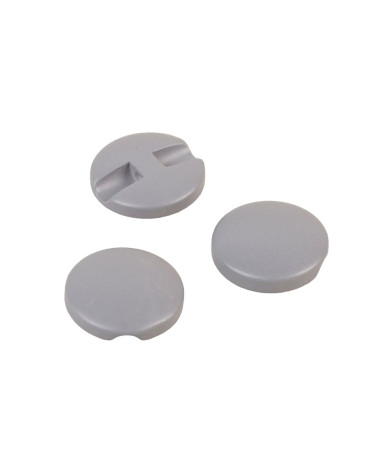 Set mit 6 einfachen runden aschegrauen Knöpfen 18 mm