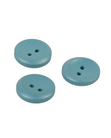Set of 6 buttons 2 holes round pale green 17mm