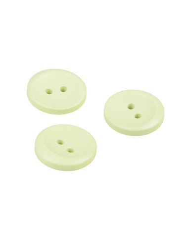 Set of 6 buttons 2 holes round petrol blue 17mm