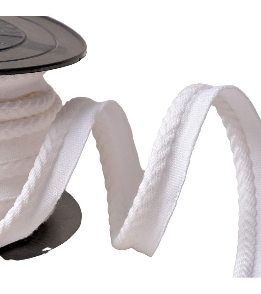 20m reel piping/overhanging herringbone cord diameter 6mm white